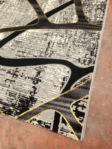 Tapis Adiva turcs modernes en polyester shaggy, tissés jacquard, fabriqués à la machine, à poils longs, rembourrés, réversibles, lavables, antidérapants - Product Image 4
