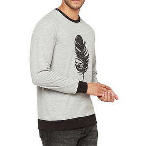 Sudadera de Cuello Redondo para Hombre, 100% Algodón, con Logotipo Personalizado Bordado, Diseño Sólido, Precio al por Mayor - Product Image 4