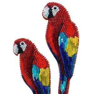 Perlé à la main dans la conception de perroquet porte-clés sac à main porte-clés de charme de l'Inde - Product Image 1