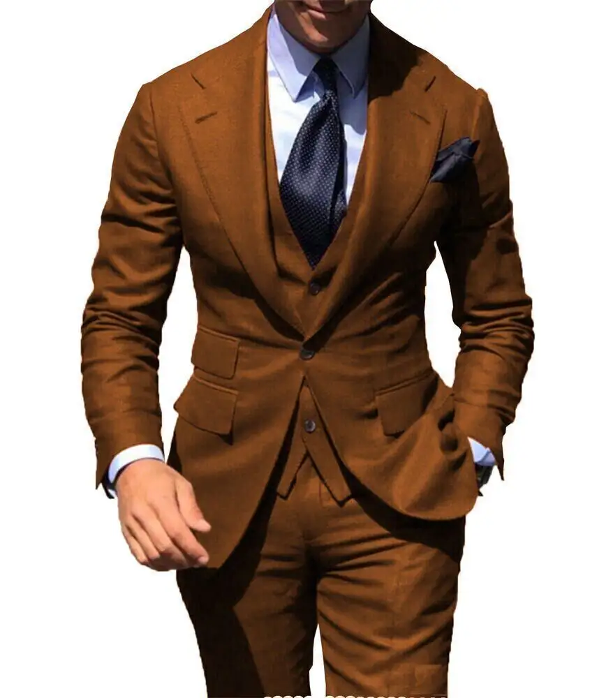 Luxury Italian Designer Business Man Suit 3 Pcs Turkish Formal Slim Fit Men Groom Three Piece Business Suits For Male Wholesale