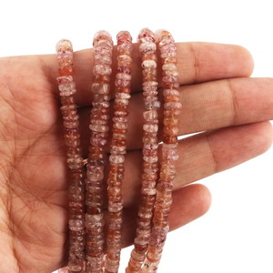 Amazing Quality Natural <b>Red</b> Strawberry Quartz Heishi Tyre Smooth Gemstone <b>Beads</b> Ready To Ship Fashion Jewelry DIY Accessories - Product Image 3