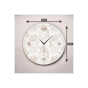 Colorful Print Patterned 50cm <b>Wooden</b> Silent Table <b>Wall</b> <b>Clock</b> Perfect Gift for Home Decor - Product Image 4