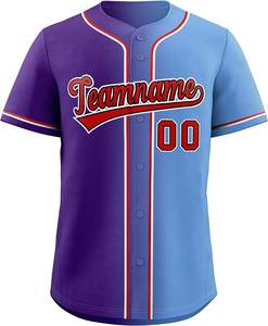 Ropa de béisbol bordado Logo número hombres rayas béisbol Jersey venta al por mayor en blanco Softball uniforme personalizado Digital impreso - Product Image 1