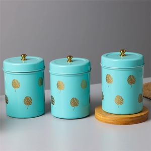 Recipiente metálico con tapa para té, café y azúcar, recipiente hermético para cocina, frasco de almacenamiento de acero para azúcar de cocina - Product Image 1