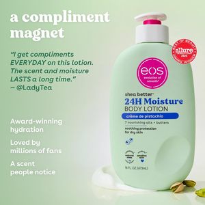 Loción Corporal eos Shea Crème de Pistachio, Hidratación 24H, Ligera, No Grasosa, Vegana Natural, 16 fl oz - Product Image 4