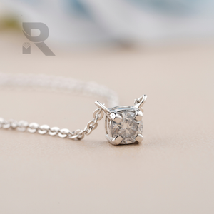 เครื่องประดับที่ละเอียดอ่อนประกาย Solitaire รอบเพชรจี้สร้อยคอของขวัญสีขาวทองสร้อยคอจี้ - Product Image 2