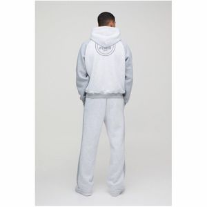 Pull à capuche pour homme 100% coton biologique surdimensionné et écologique Long hiver solide motif 3D perlé broderie - Product Image 5