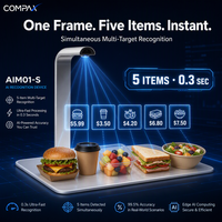 Caméra de reconnaissance IA COMPAX, reconnaissance simultanée ultra-rapide de plusieurs cibles alimentaires en 0,3s, précision de 99,5%, Windows/Linux/Android, 4 Go