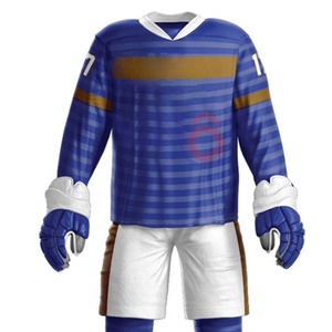 High Quality Custom Design Ice Hockey Uniforms Wholesale Sublimated Sports Team Wear 100% Polyester Breathable Anti-Bacterial - Product Image 4