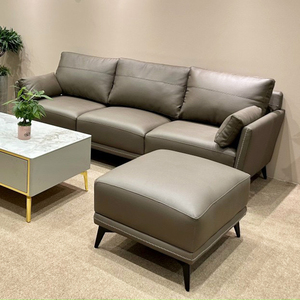 Sofá de Tres Plazas de Cuero Sintético con Tapicería de Piel Sintética y Patas de Hierro para Muebles del Hogar SFB68063 - Product Image 3