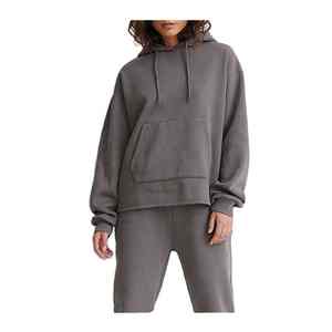 เสื้อฮู้ดผู้หญิงแบบหลวม สไตล์สตรีทแวร์ แขนยาว มีกระเป๋า ผ้าฟลีซ น่ารัก - Product Image 1