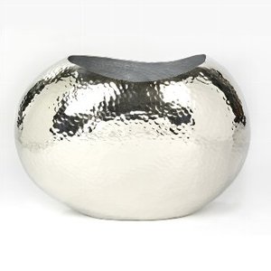 Vase à fleurs en aluminium de haute qualité avec finition martelée Khasar Vase à fleurs fait main Fabricant et exportateur indien - Product Image 4
