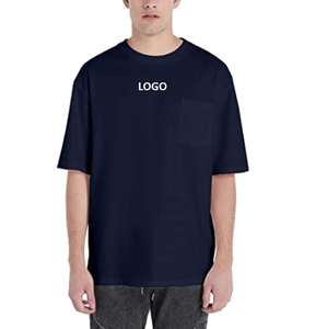 เสื้อยืดคอกลมแขนสั้นสำหรับผู้ชายทรงโอเวอร์ไซส์ผ้าคอตตอนคอกลมนุ่มมากใส่สบาย - Product Image 6