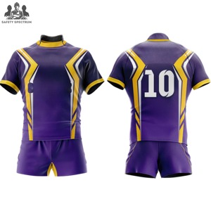 Meilleures ventes : Ensemble de maillots de rugby personnalisés de haute qualité, séchage rapide, respirant, écologique, 100 % polyester, unisexe, avec logo personnalisé - Product Image 1