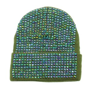 Bonnet en tricot OEM, bonnet personnalisé en diamant, bonnet en strass pour homme et femme, bonnet en strass sur toute la surface - Product Image 5