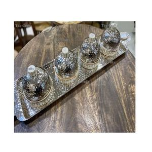 Serveur à desserts en aluminium couleur or avec plateau pour fruits secs au chocolat de qualité supérieure à bas prix - Product Image 2