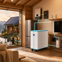 Paquete de Baterías de Litio SY con Ruedas, 51.2V 300Ah 15.36kWh, con WiFi para Almacenamiento de Energía Solar Doméstica, Venta al por Mayor de Fábrica