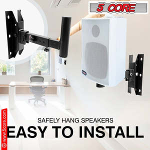 5Core Speaker <b>Wall</b> Mount Rotatable Angle Mounting <b>Bracket</b> <b>Wall</b> Speakers Holder - Product Image 5