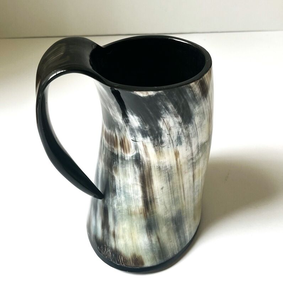 Taza para beber de cuerno de Búfalo, logotipo grabado, tazas de cuerno de Búfalo, productos artesanales de fábrica, venta personalizada - Product Image 1