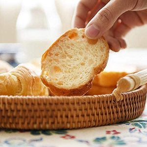 Rattan Serving <b>Tray</b> Handmade From India Hotel Supplies New Design Round Natural Scalloped Rattan Scalloped <b>Breakfast</b> <b>Tray</b> - Product Image 3