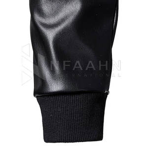 Veste d'hiver pour hommes de style Letterman la plus populaire col montant avec similicuir coton marque privée quantité en vrac - Product Image 6