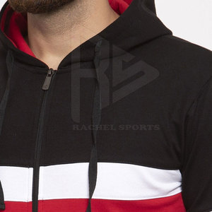 Dernier modèle d'hiver Ensemble de survêtements décontractés à manches longues et imprimés en blocs de couleurs noirs 100% coton Respirant-en vente - Product Image 4