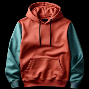 Sweatshirts à capuche grande taille pour hommes 100% coton hiver solide épais manches régulières approvisionnement en gros vente en ligne - Product Image 1