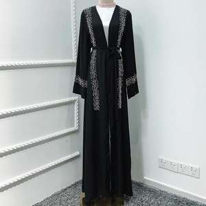 Venta caliente tradicional islámico para Jilbab Color sólido modesto vestido de baile para mujeres Khimar ropa musulmana cintura Natural - Product Image 1