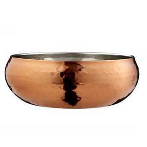 Juego de 2 Tazones Modernos Biodegradables Hechos a Mano con Acabado de Latón Dorado Pulido, Plato de Servir de Metal y Madera Personalizable para Uso Doméstico - Product Image 5