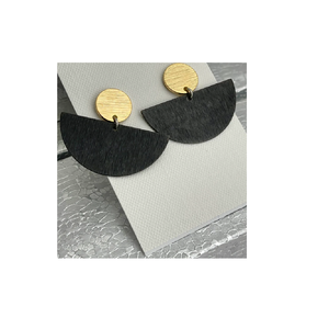 Pendientes de Metal con Textura Cuadrada, Diseño Geométrico, Regalo de Joyería Conmemorativa del Año Nuevo Chino, Septiembre 2025 - Product Image 4