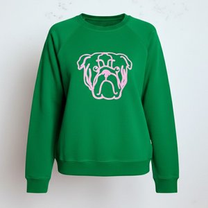 เสื้อสเวตเชิ้ตผู้หญิงแบบลำลองสีเขียวพิมพ์โลโก้ตามสั่งรุ่นใหม่  ใส่สบาย ระบายอากาศได้ดี เหมาะสำหรับฤดูหนาว สไตล์ไฮสตรีท - Product Image 1