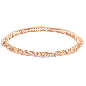 Brazalete Deslizable en Forma de Flor de Oro de 18Kt con Piedra Preciosa de 1.625 Quilates, Certificado BIS - Product Image 2