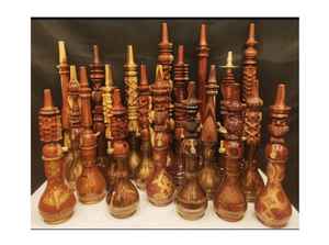 Cachimba Egipcia de Madera con Diseño de Bate de Béisbol Tallado a Mano con Laca de Lujo Cruzada para Fumar Shisha al Mejor Precio - Product Image 6