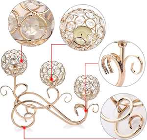 Candelabro de Hierro Negro en Oferta, Portavelas Decorativo para Decoración de Mesa de Boda y Decoración del Hogar - Product Image 4