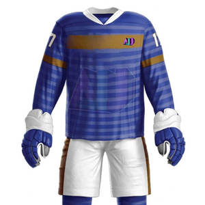 Nuevo Conjunto de Uniforme Profesional de Hockey sobre Hielo Hecho 100% de Poliéster Transpirable, Tela que Absorbe la Humedad, Ligero, Duradero y Cómodo - Product Image 4