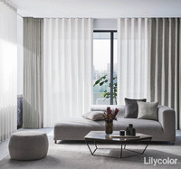 Qualité exceptionnelle coût d'usine Lilycolor Textiles de maison tissu de rideau en tulle bloquant la lumière