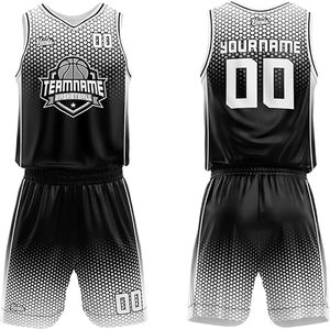 Conjunto de Uniforme de Baloncesto Sublimado con Diseño Personalizado, Jersey y Pantalones Cortos con Degradado Rojo y Negro - Product Image 1