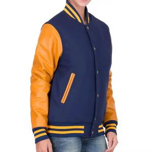 Varsity Jacket Embroidered Men's Varsity Letterman Jackets With leather Sleeve - Product Image 5