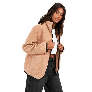 Nouvelle conception OEM, vente en gros, vêtements d'hiver personnalisés, veste chaude pour femmes avec fermeture éclair intégrale et col, style décontracté - Product Image 1