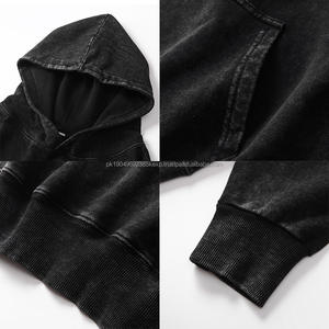 Sweat-shirt unisexe en coton de haute qualité avec logo personnalisé, sweat-shirt épais en molleton uni, sweat-shirt à capuche en molleton épais pour hommes - Product Image 5