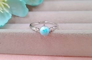 แหวนเงินสเตอริงทำด้วยมือ7X14mm ทรงมาร์ควอตซ์คริสตัลพลอยโรเดียมตั้งค่าแบบง่ามสำหรับงานเลี้ยงครบรอบของขวัญวัน - Product Image 3