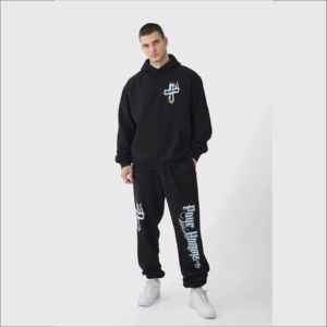 Chándales con Capucha Estampados Unisex de Primera Calidad, Talla Grande, Poliéster/Algodón, Felpa Gruesa de 400 g/m², Hombros Caídos - Product Image 3