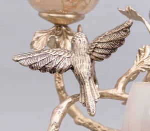 Stunning Vintage <b>Candle</b> Stand With Bird Accent Ideal For Living Bedroom Dining Table And Centerpiece Decoration - Product Image 2