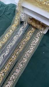 Bordure en dentelle 100% polyester, broderie crochetée soluble à l'eau pour vêtements, chaussures, sacs, vêtements - Product Image 6