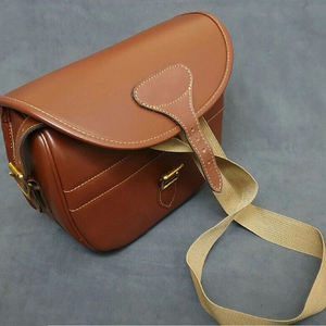 Sac à cartouches en cuir de vachette beige foncé pour le tir et la chasse pour les gardiens de chasse - Product Image 5