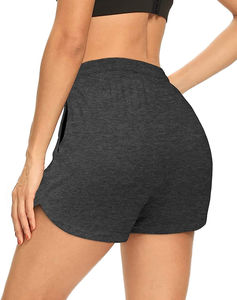 Pantalones cortos de mujer de tela suave de alta calidad para correr pantalones cortos deportivos informales con bolsillos y cordón - Product Image 6