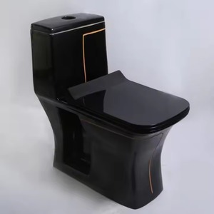 Luxury Blue Natural Printed Ceramic One Piece Water Closet Toilet Sanitary Ware Wholesale Bathroom - Product Image 3