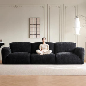 Sofá Moderno de Tela con Brazos Curvos y Función Reclinable, Mueble Tapizado para Sala de Estar, Diseño Moderno y Lujoso, Cómodo - Product Image 3