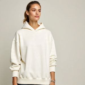 Sweat à capuche surdimensionné en polaire haute, sweat à capuche de sport, jogging, pull respirant, short uni, sweat à capuche pour femme - Product Image 6