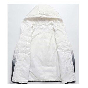 Nueva chaqueta blanca de invierno para hombre, chaquetas acolchadas con capucha plisadas a prueba de viento para hombre, abrigos cálidos informales, ropa para hombre - Product Image 6